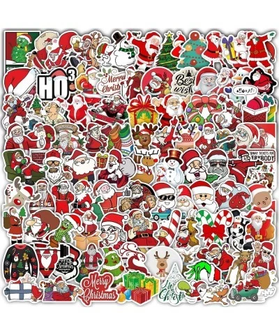 2022 Christmas Stickers Christmas Decorations 100 Pcs Funny Vinyl Waterproof Santa Claus Stickers for Laptop Water Bottles En...