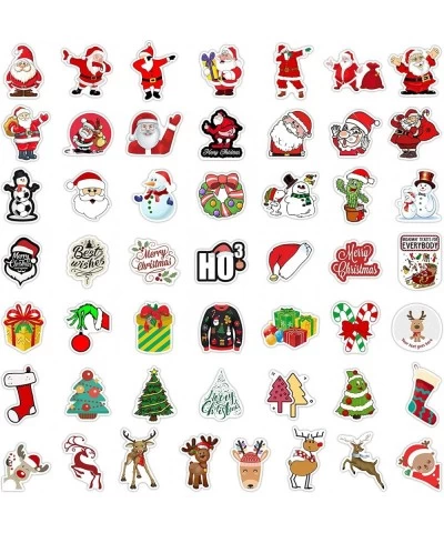 2022 Christmas Stickers Christmas Decorations 100 Pcs Funny Vinyl Waterproof Santa Claus Stickers for Laptop Water Bottles En...