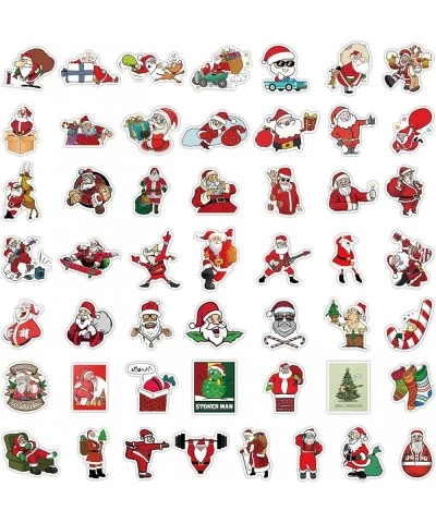 2022 Christmas Stickers Christmas Decorations 100 Pcs Funny Vinyl Waterproof Santa Claus Stickers for Laptop Water Bottles En...