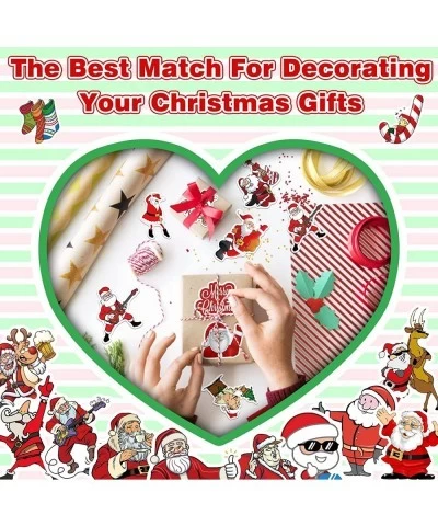 2022 Christmas Stickers Christmas Decorations 100 Pcs Funny Vinyl Waterproof Santa Claus Stickers for Laptop Water Bottles En...