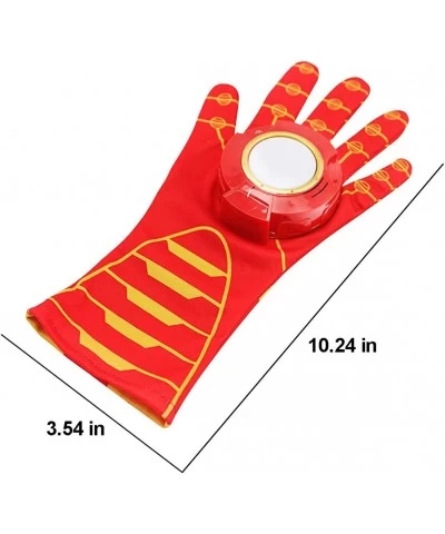 Cartoon Superhero Costume 5 Packs-Luminous Voice Toy Glove+Toy Transmitter+ Mask + Satin Cape + Glow mask for Kids Halloween ...