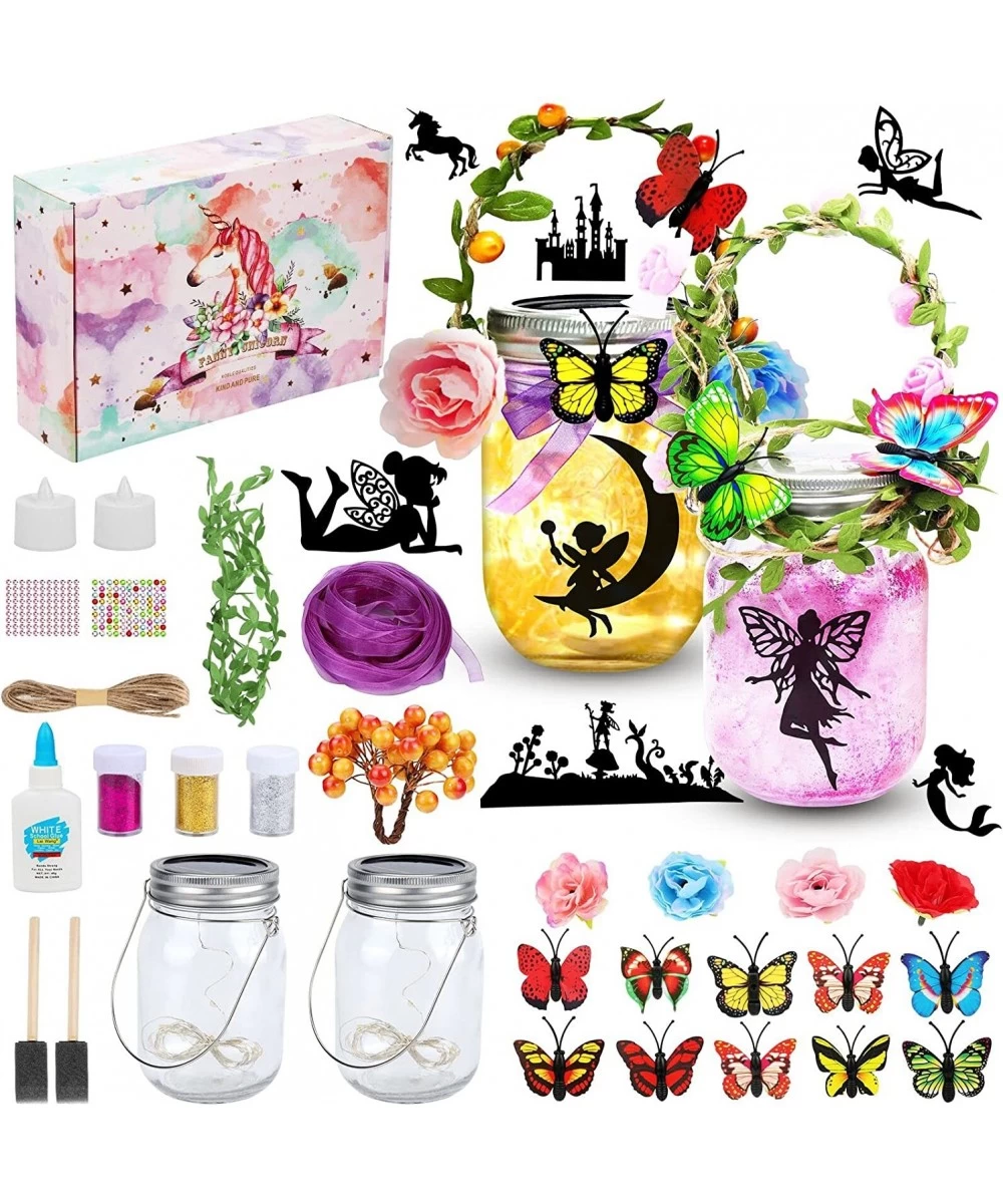 Fairy Lantern Craft Kits 140PCS Arts and Crafts for Kids Fairy Jar Crafts for Girls Ages 8-12 DIY Craft Girls Toys Party Birt...