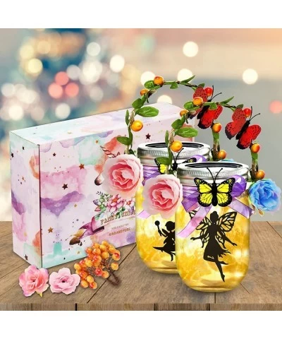 Fairy Lantern Craft Kits 140PCS Arts and Crafts for Kids Fairy Jar Crafts for Girls Ages 8-12 DIY Craft Girls Toys Party Birt...