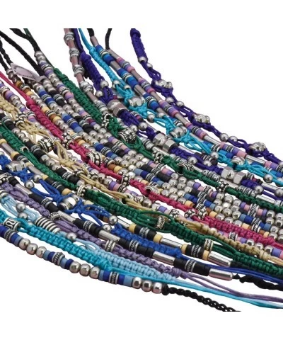 12 Assorted VSCO Girl Ankle Bracelets for Women Friendship Bracelets for Teen Girls Handmade Braided VISCO Anklets Bracelets ...