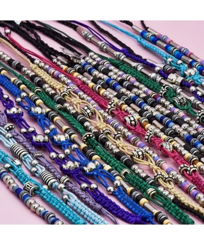 12 Assorted VSCO Girl Ankle Bracelets for Women Friendship Bracelets for Teen Girls Handmade Braided VISCO Anklets Bracelets ...