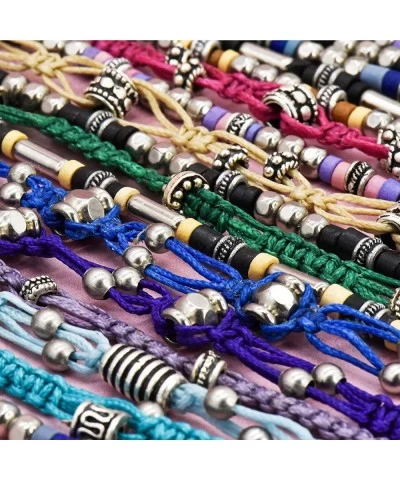 12 Assorted VSCO Girl Ankle Bracelets for Women Friendship Bracelets for Teen Girls Handmade Braided VISCO Anklets Bracelets ...