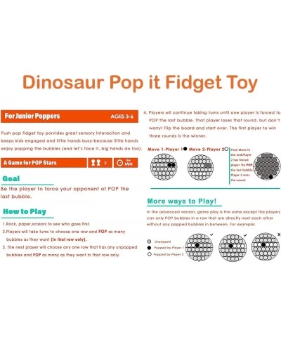 Plastic Dinosaur pop it T rex dinausors XL Toys for Boys Fidget Jumbo Packed trex Jurassic World popers Toys Sets Surprise Di...