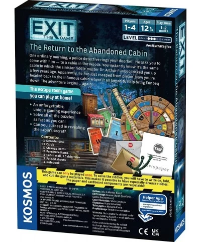 EXIT: The Return to The Abandoned Cabin | EXIT: The Game - A Kosmos Game | Family-Friendly Card-Based at-Home Escape Room Exp...