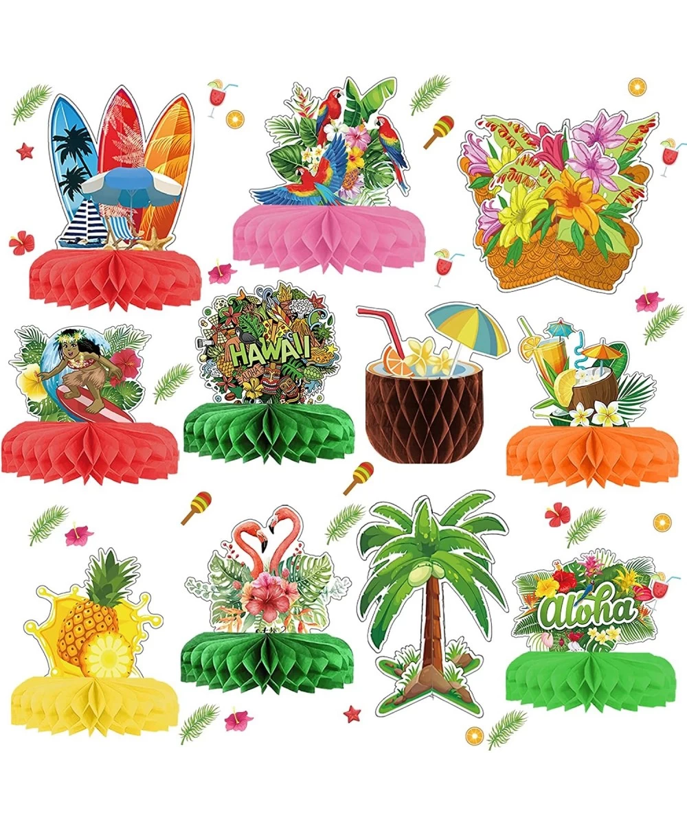 Hawaiian Luau Honeycomb Centerpieces for Tables Tiki Table Centerpieces Tiki Bar Decorations Tropical Centerpieces for Tables...