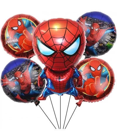 Spiderman Foil Balloons Party Supplier 5PCS Superhero Spiderman Foil Balloons for Kids Birthday Baby Shower Decorations $14.6...