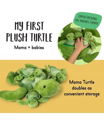 Talking Stuffed Mommy Sea Turtle with 3 Baby Turtles in her Tummy | Plush Turtles | Stuffed Turtle | Stuffed Animal Family | ...