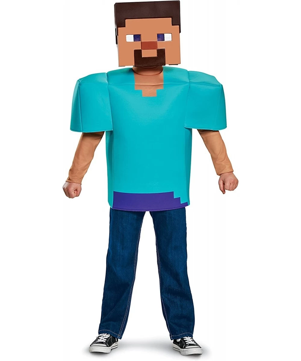 Steve Classic Minecraft Costume Multicolor Large (10-12) $47.45 Kids' Costumes