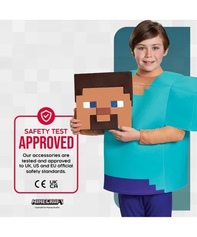 Steve Classic Minecraft Costume Multicolor Large (10-12) $47.45 Kids' Costumes