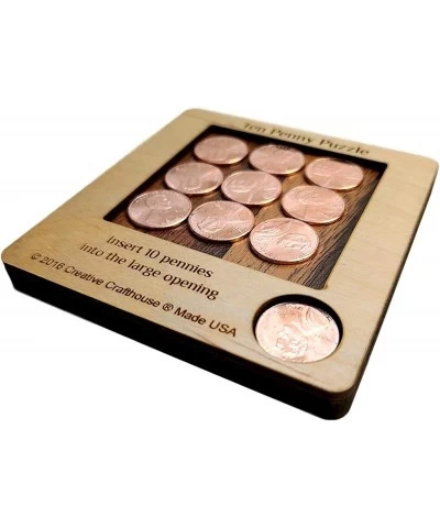 10 Penny Puzzle - A Circle Packing Problem - Ten Mint Pennies are Included $16.72 Brain Teaser Puzzles