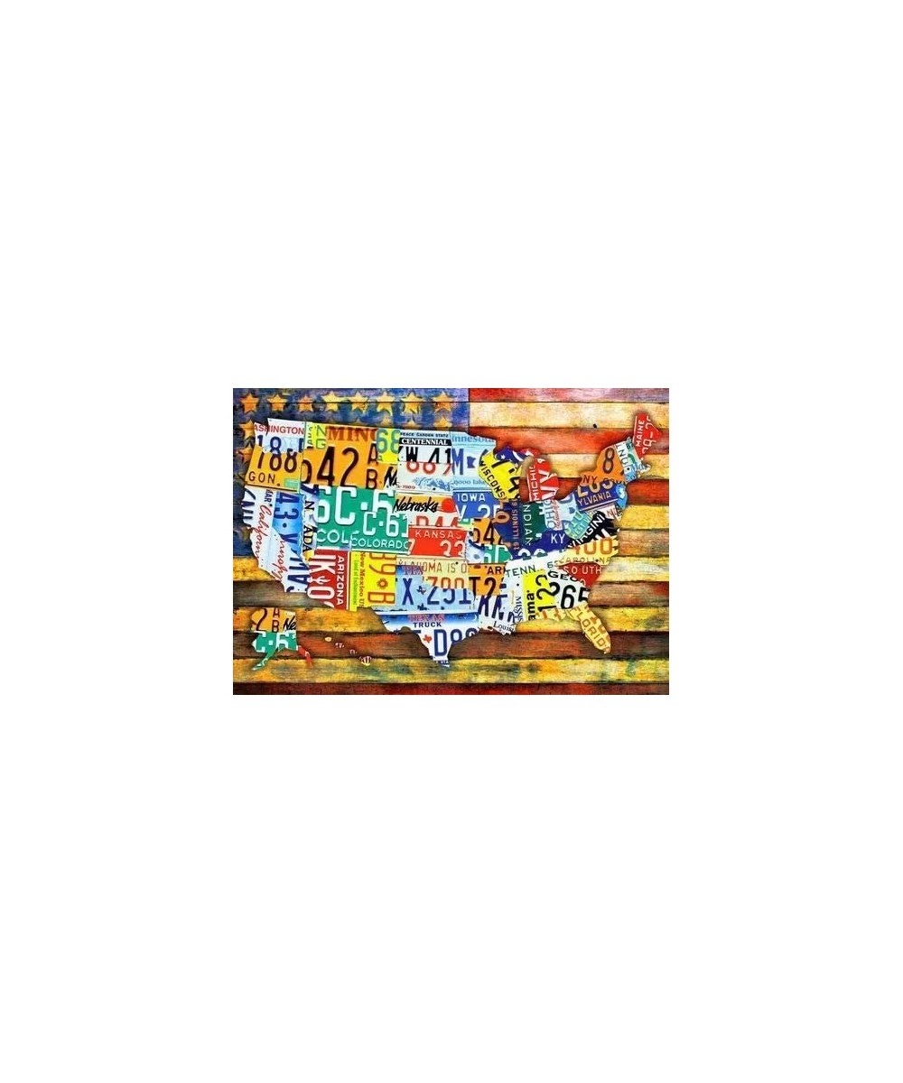 Wooden Jigsaw Puzzle 1000 Pieces-car Plate Jigsaw Puzzle for Adults Kids Puzzle Game 29.5〞x19.7〞 $44.07 Jigsaw Puzzles