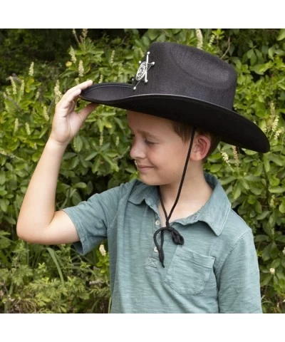 Kids Black Sheriff Cowboy Hat - Sheriff Party - Police Dress Up - Draw String Costume Hat - Funny Party Hats $27.35 Kids' Dre...