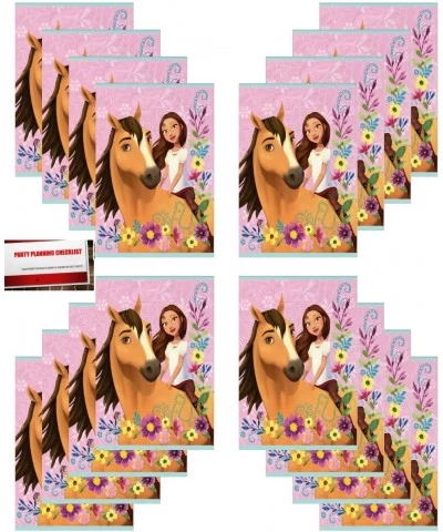 (16 Pack) Spirit Riding Free Horse Pony Birthday Party Plastic Loot Treat Candy Favor Goodie Bags (Plus Party Planning Checkl...