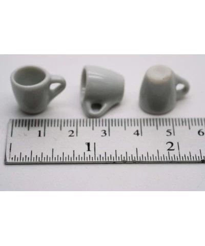 10 White Coffee Mug Tea Cup Big Size Dollhouse Miniatures Food Kitchen $17.26 Dollhouse Accessories