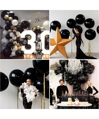 Black Balloons 4 pcs 36 inch Large Balloons Party Balloons for Birthday Party Latex Balloons Helium Balloons Black Party Deco...