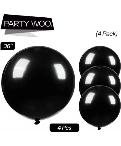 Black Balloons 4 pcs 36 inch Large Balloons Party Balloons for Birthday Party Latex Balloons Helium Balloons Black Party Deco...