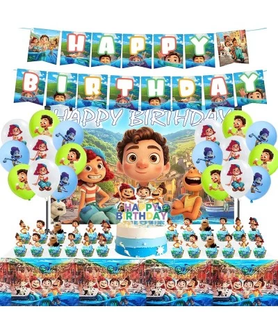 Luca Birthday Party Supplies Luca Birthday Decorations Set Includes 1 Happy Birthday Banner 1 Happy Birthday Backdrop 1 Table...