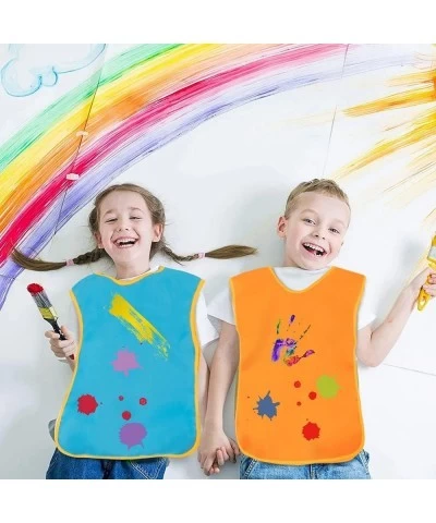 4PCS Kids Art Smocks Waterproof Art Painting Aprons Sleeveless Children Art Aprons Smocks for Kids Painting Feeding Toddler P...