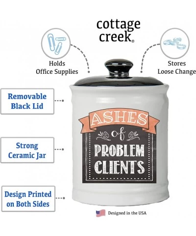 Ashes of Problem Clients Piggy Bank for Adults Ceramic Candy Jar $50.38 Kids' Money Banks