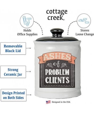 Ashes of Problem Clients Piggy Bank for Adults Ceramic Candy Jar $50.38 Kids' Money Banks