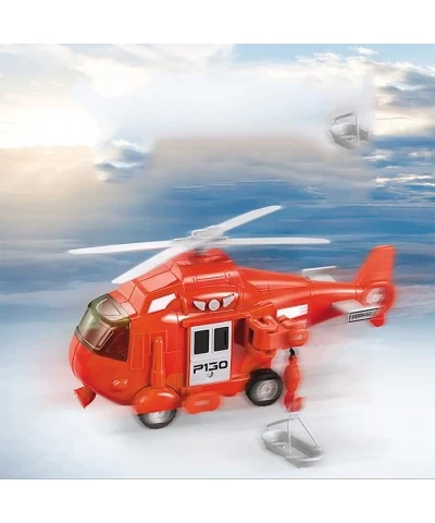 OMGTOY Military Helicopter Airforce Airplane Toy with Hanging Basket Lights and Sounds for Kids(Red) $33.53 Play Figure Vehicles