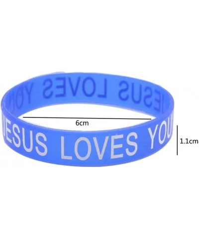 JESUS LOVES YOU Silicone Wristbands Rubber Bracelets 10X Bulk Random Color Bangle $16.38 Kids' Dress-Up Accessories