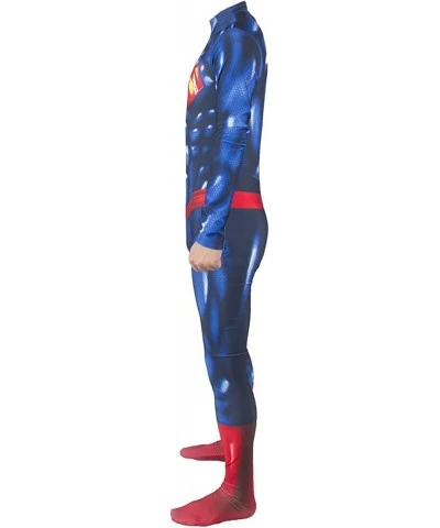 Halloween Deluxe Superhero Costume Cosplay Suit Zentai Bodysuit Jumpsuit Cloak 3D Style For Kids Adult $64.51 Kids' Costumes