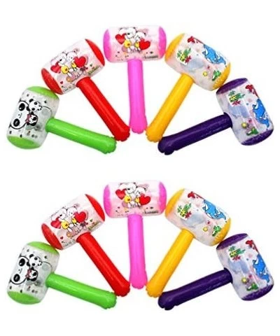 10pcs Squeaky Hammer Inflatable Cartoon Hammer with Sound Bell Clown Handle Hammer Funny Toys for Toddler Kids (Random Color)...