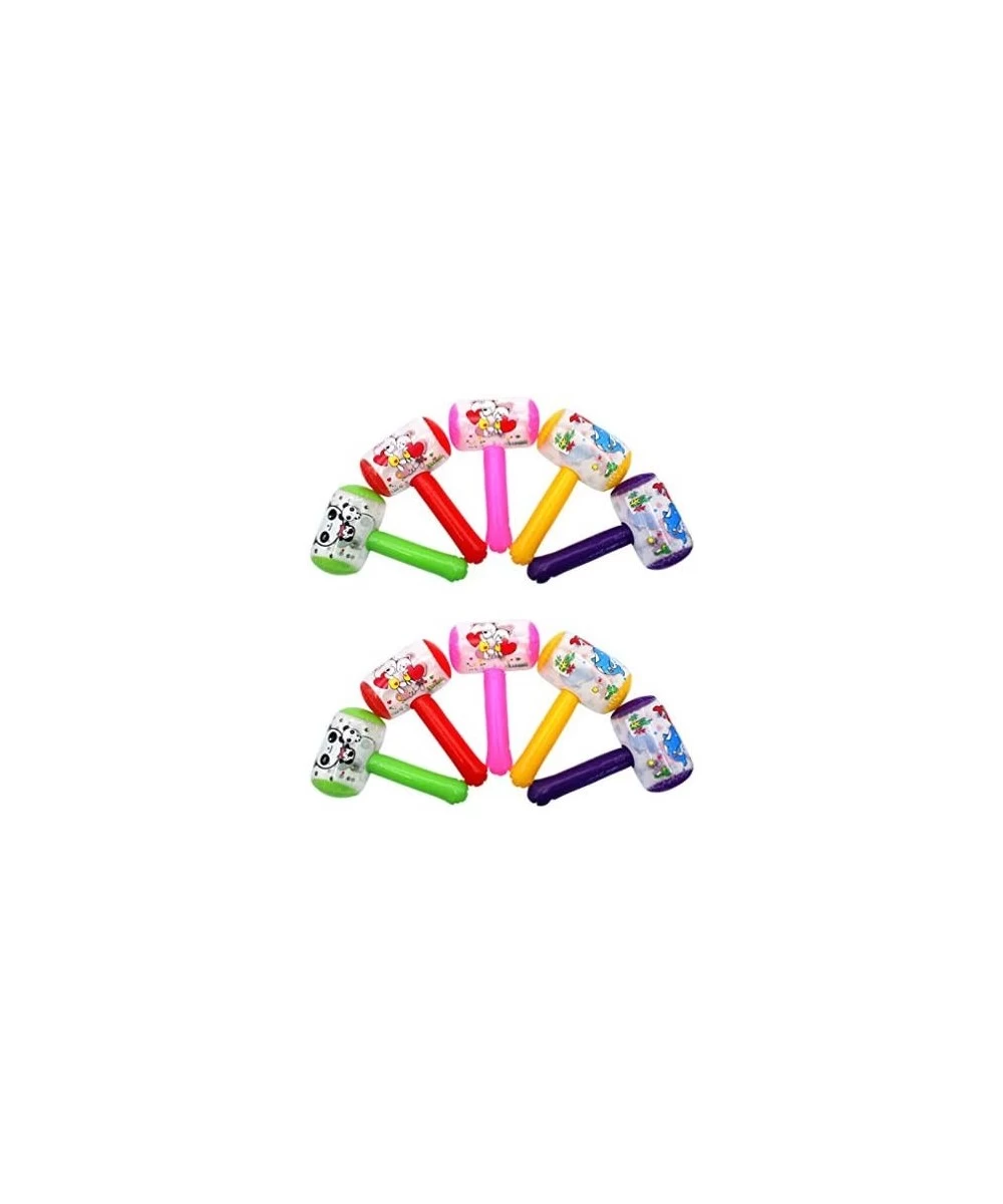 10pcs Squeaky Hammer Inflatable Cartoon Hammer with Sound Bell Clown Handle Hammer Funny Toys for Toddler Kids (Random Color)...