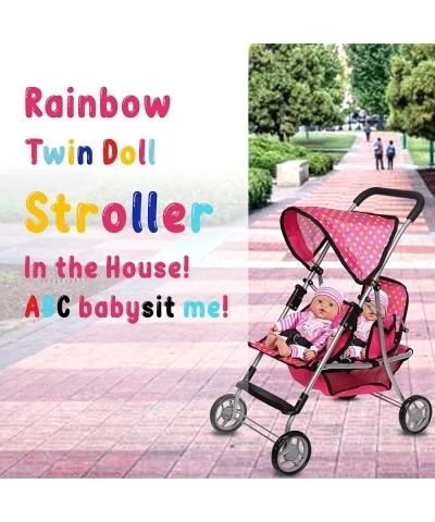 fash n kolor Twin Baby Doll Stroller - Pretend Play Baby Stroller For Dolls - Toy Stroller With Storage Basket For Baby Doll ...