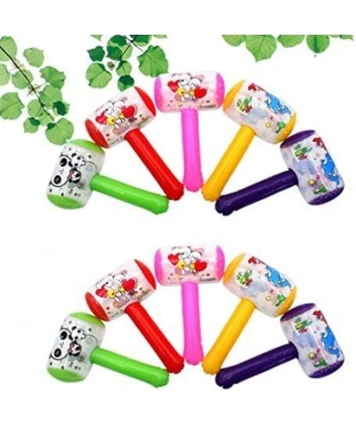 10pcs Squeaky Hammer Inflatable Cartoon Hammer with Sound Bell Clown Handle Hammer Funny Toys for Toddler Kids (Random Color)...