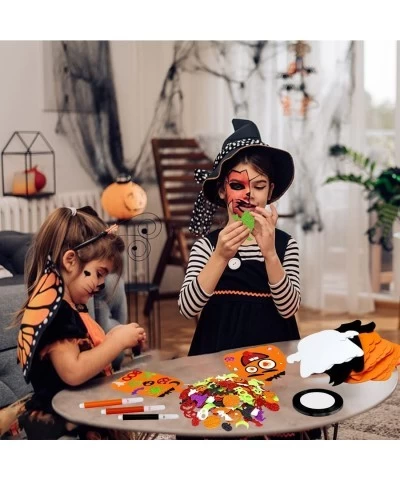 246PCS Halloween Foam Pumpkin Craft Kit Kids Halloween Crafts DIY Craft Party Decoration Including Pumpkin Face Stickers Self...