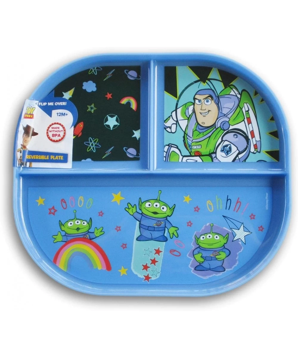 Reversible Buzz Lightyear BPA Free Plate - Features Buzz and Aliens - 8 x 7 Inches $25.39 Toy Kitchen Products