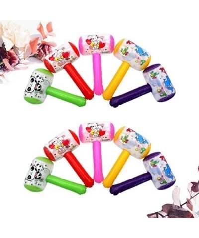 10pcs Squeaky Hammer Inflatable Cartoon Hammer with Sound Bell Clown Handle Hammer Funny Toys for Toddler Kids (Random Color)...