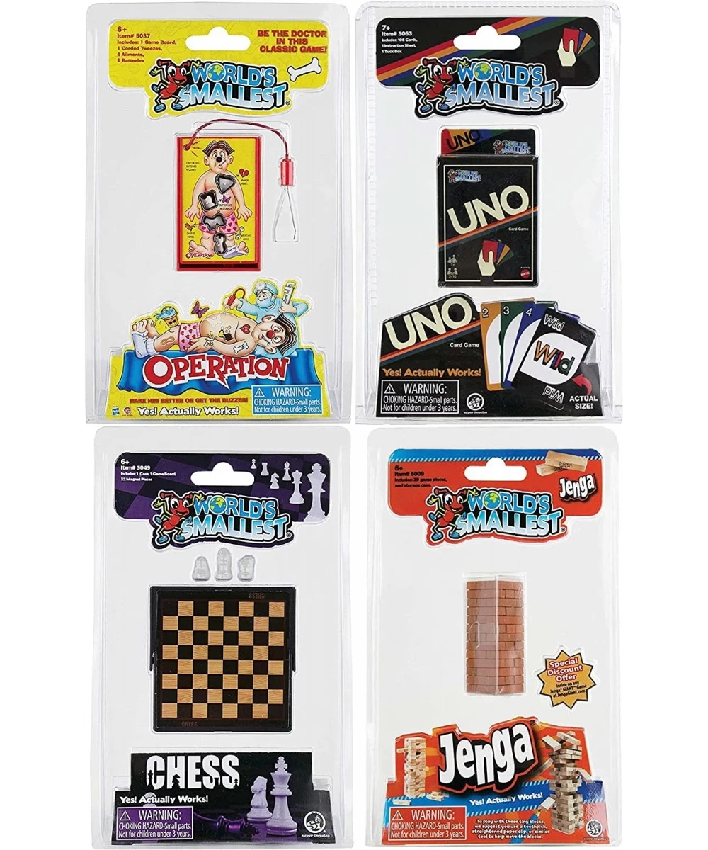 Board Games Bundle Set of 4 Jenga - Chess - Operation - Retro Uno $49.73 Miniature Novelty Toys