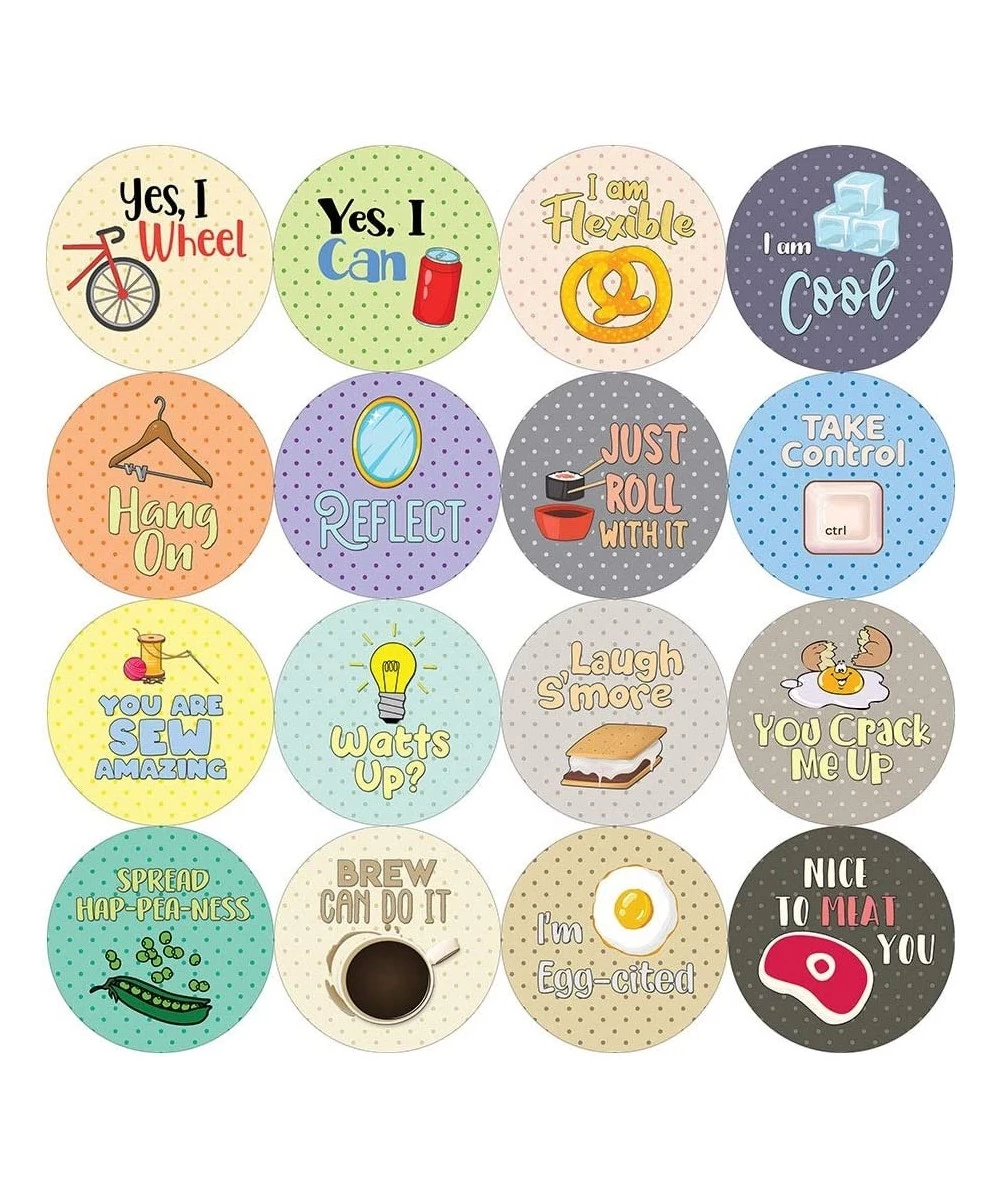 Inspiring Puns Stickers (5-Sheet) - Stocking Stuffers Premium Quality Gift Ideas for Children Teens & Adults - Corporate Give...