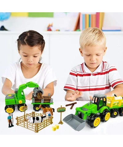 Take Apart Toys Play Farm Truck Tractor and Excavator Toy Set with Electric Drill Farm Animals and Farm Accessories Included ...