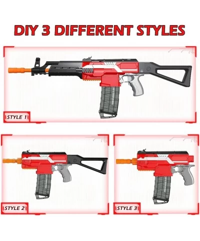 Automatic Toy Guns for Nerf Bullets Electric Toy Foam Blasters & Guns with 3 Shooting Modes DIY Customized Machine Gun with 1...