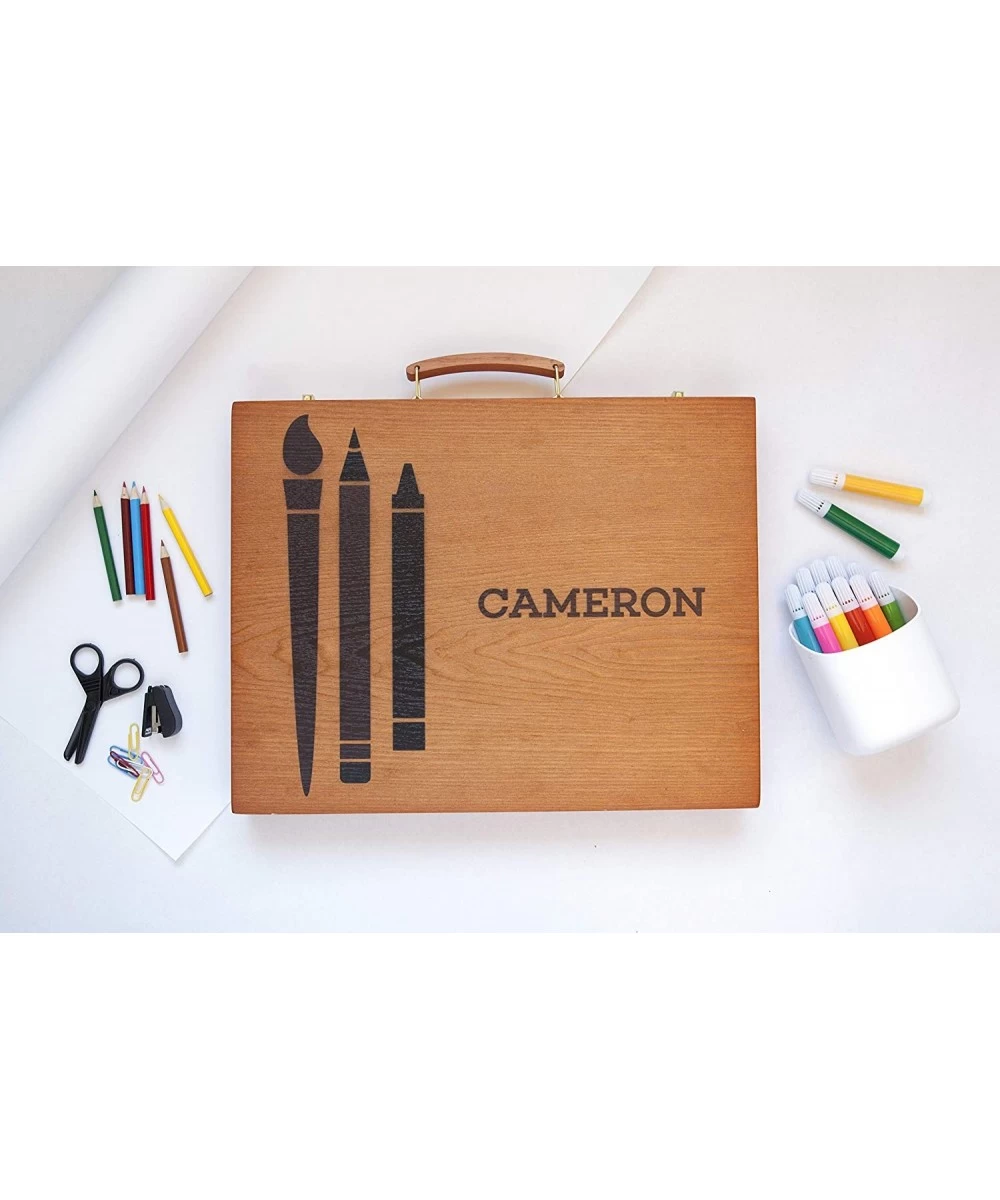 Painting Drawing & Art Supplies with Personalized Wooden Art Case for Kids 6-8 and 9-12 (Cameron Design) - Art Set Paint Set ...