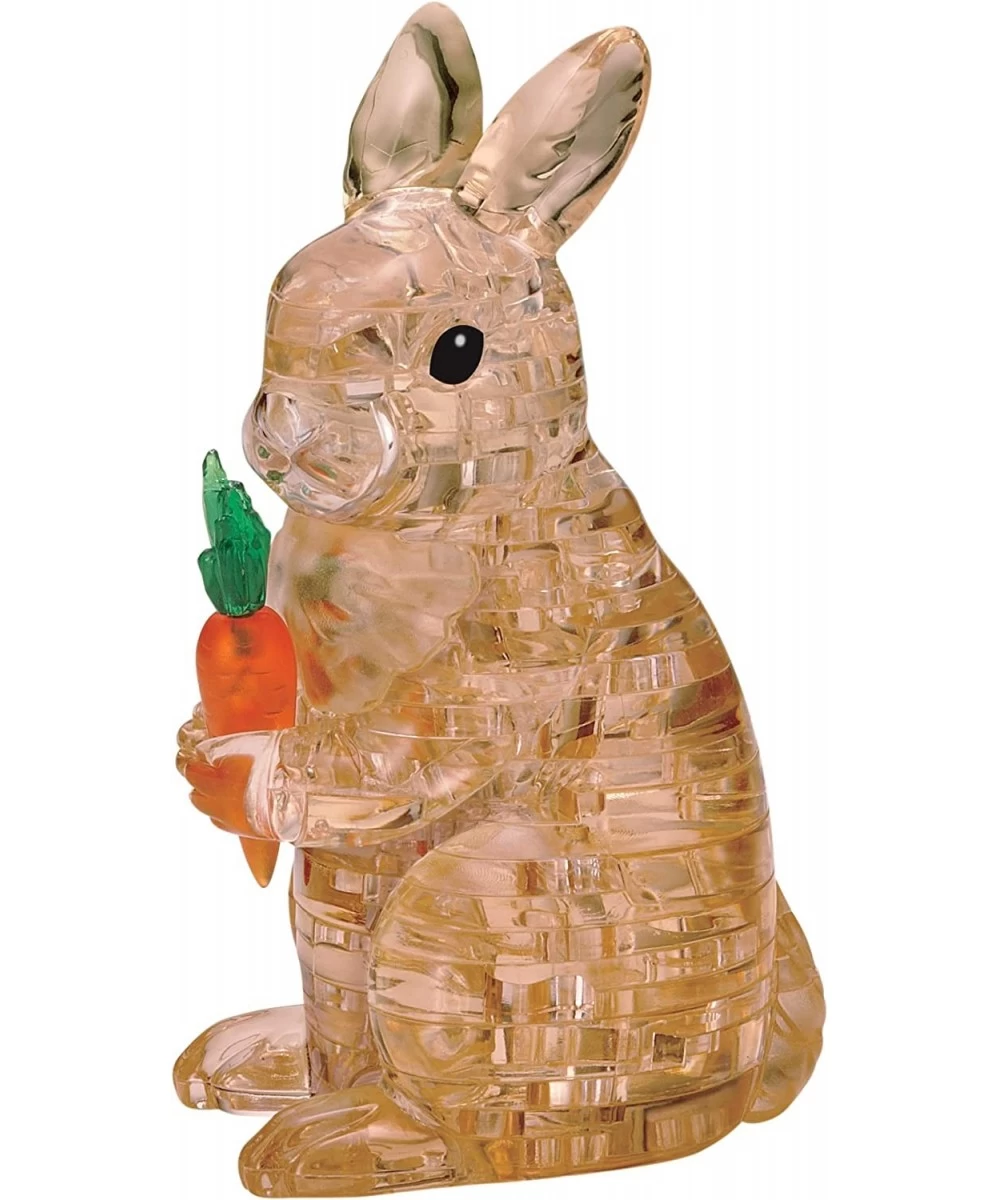 Original 3D Crystal Jigsaw Puzzle - Rabbit with Carrot Animal Assembly Brain Teaser Fun Model Toy Gift Decoration for Adults ...