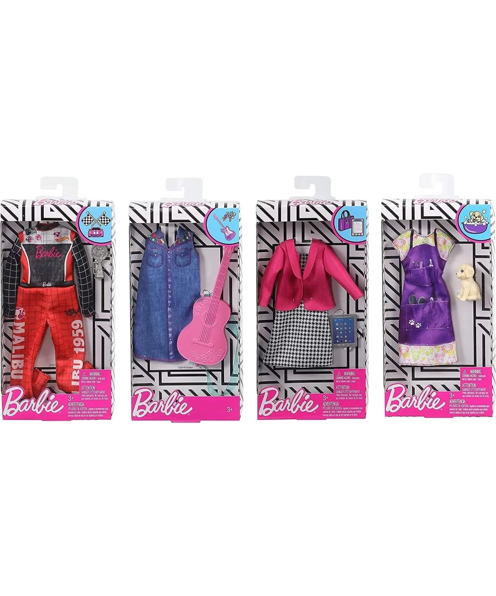 Barbie Dolls Barbie Clothes – Cute Career Barbie Accessories Set Bundle – Barbie Doll Racecar Jumpsuit Groomer Businesswoman ...