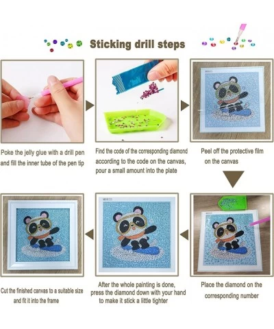 5D Diamond Painting Kits for Kids with Wooden Frame - Paint by Numbers Dots Full Diamond Arts Kits for Girls Boys 6-8-12-14 A...