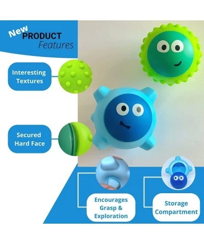 Sensory Baby Toys 12 pcs Montessori Soft Balls Building Blocks Teething Toys for Babies Toddlers Infants STEM Learning Number...