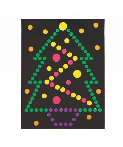 AT224 Christmas Dotty Sticker Art - Pack of 8 Festive Arts and Crafts $14.81 Craft Kits