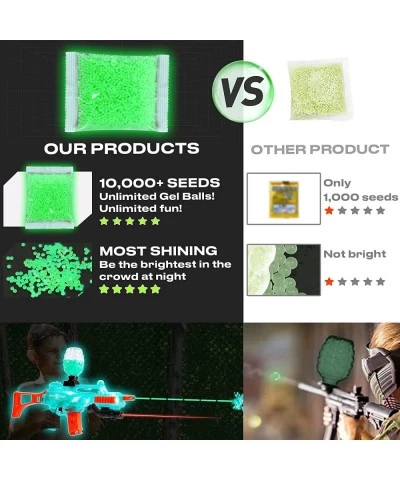 20000PCS Glow in The Dark Water Bullet Beads Gel Ammo 7 - 8 mm Fluorescence Fit for Gel Ball Blaster 1Pack $29.07 Toy Sports ...