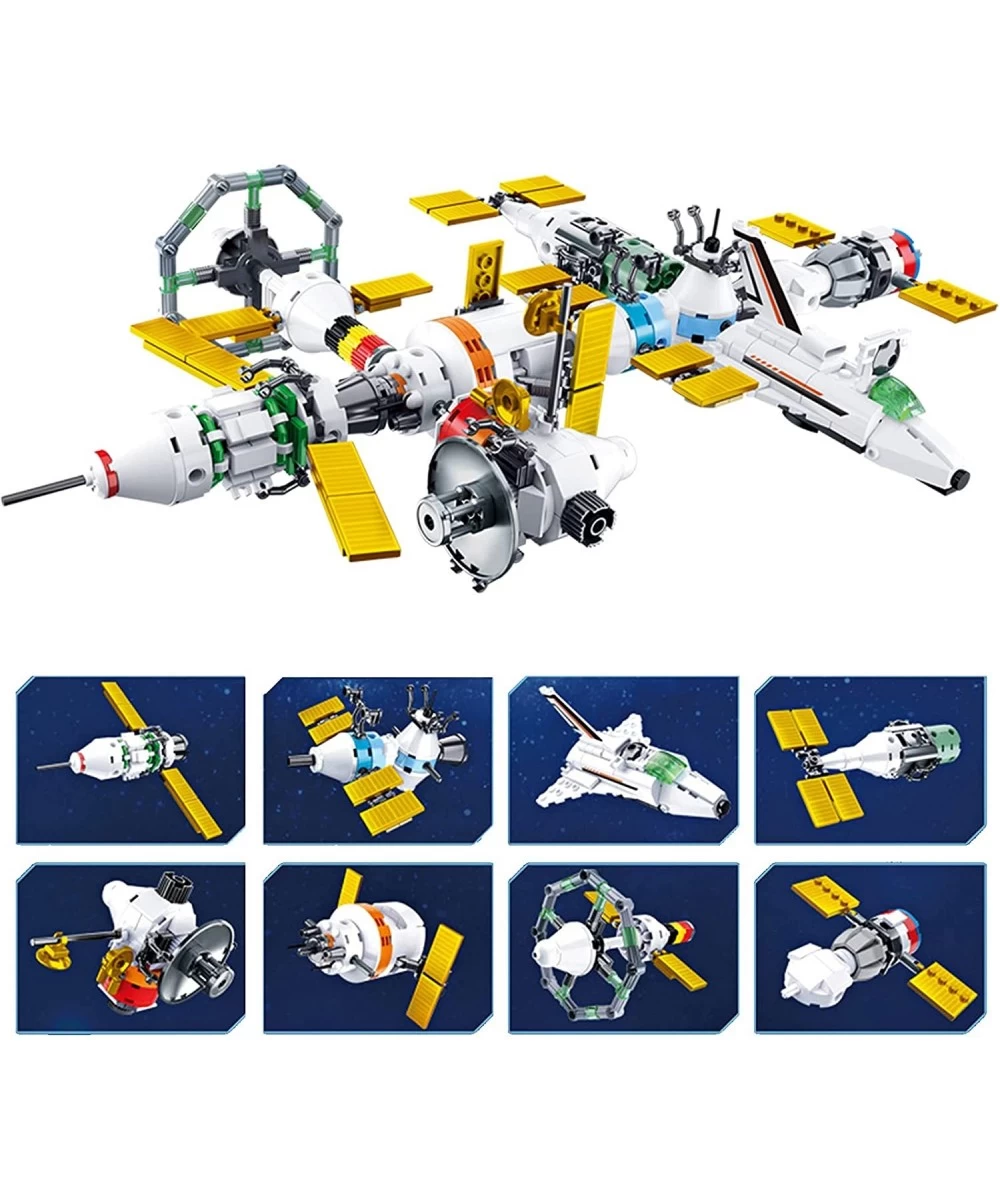 Space Station Building Block Brick Toys Set Spaceship 8In1 Kit Block Rocket Ship Spacecraft Model for Children Gifts (511 Pie...